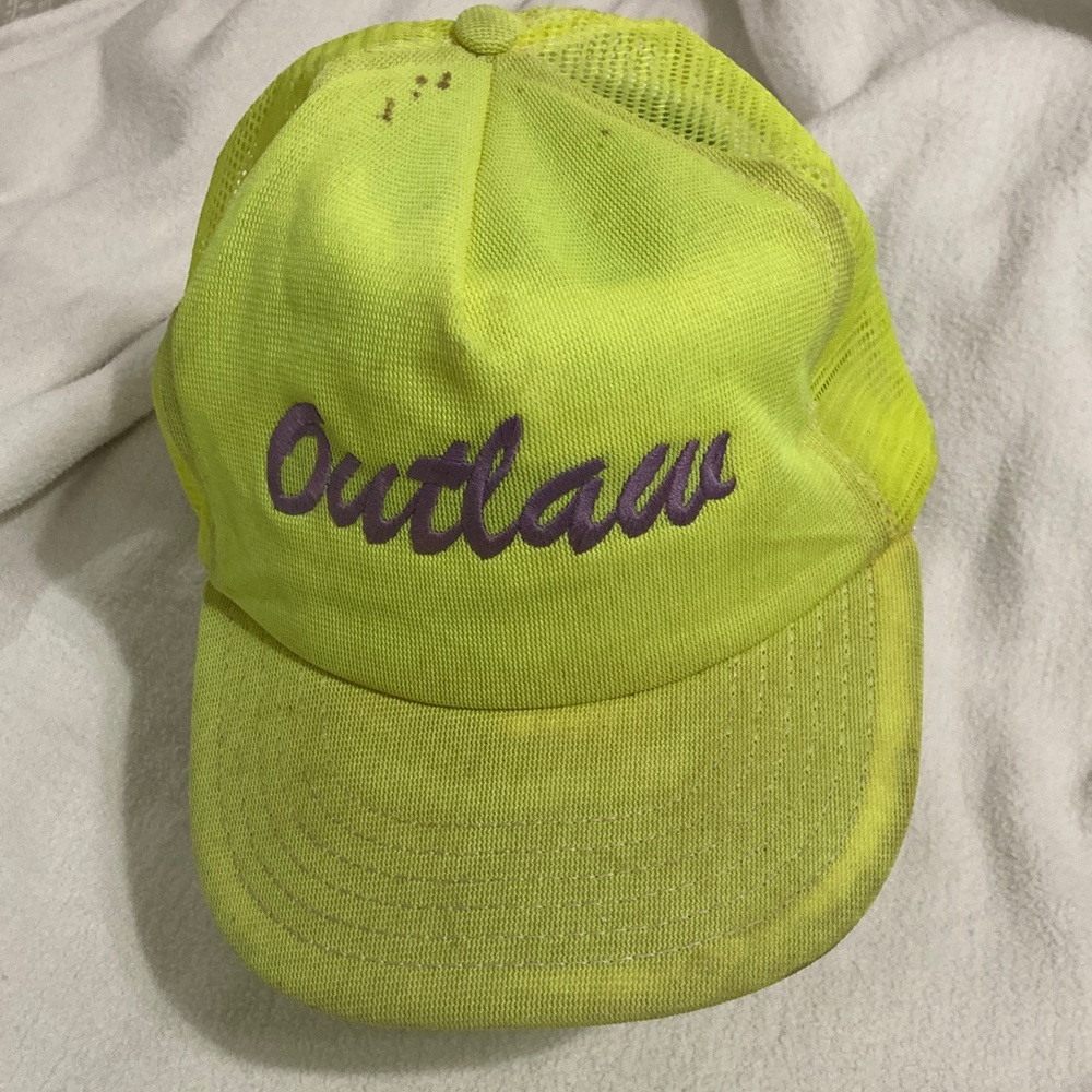 Vintage trucker hat “outlaw” thru and thru